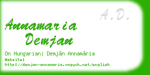 annamaria demjan business card